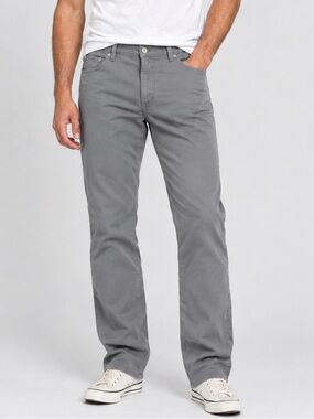 Iron Co. Men's Classic Comfort Straight Leg Pants Grey Size 40x32